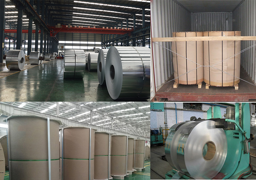 This is a picture showing our packaging and shipping for aluminium strip.